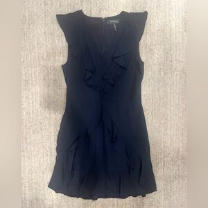 Navy blue ruffle dress